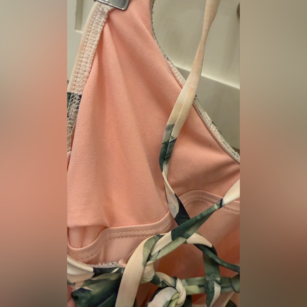 ANTONIO MELANI for Dillards Pink & Green Tropical One-Piece Swimsuit Tie-Back - Picture 7 of 9